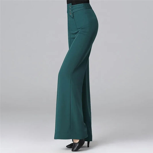 Women Wide Leg Ballroom Dance Style Pants