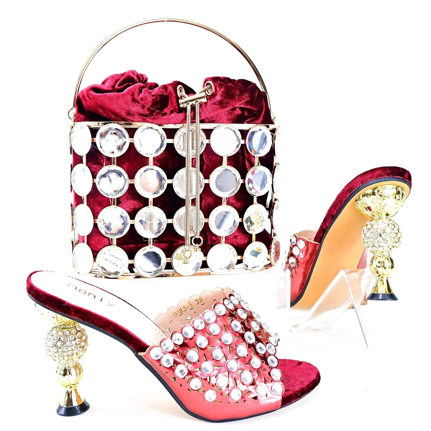Lastest Italian Style Ladies Shoes with Matching Bag Set HRT1-26