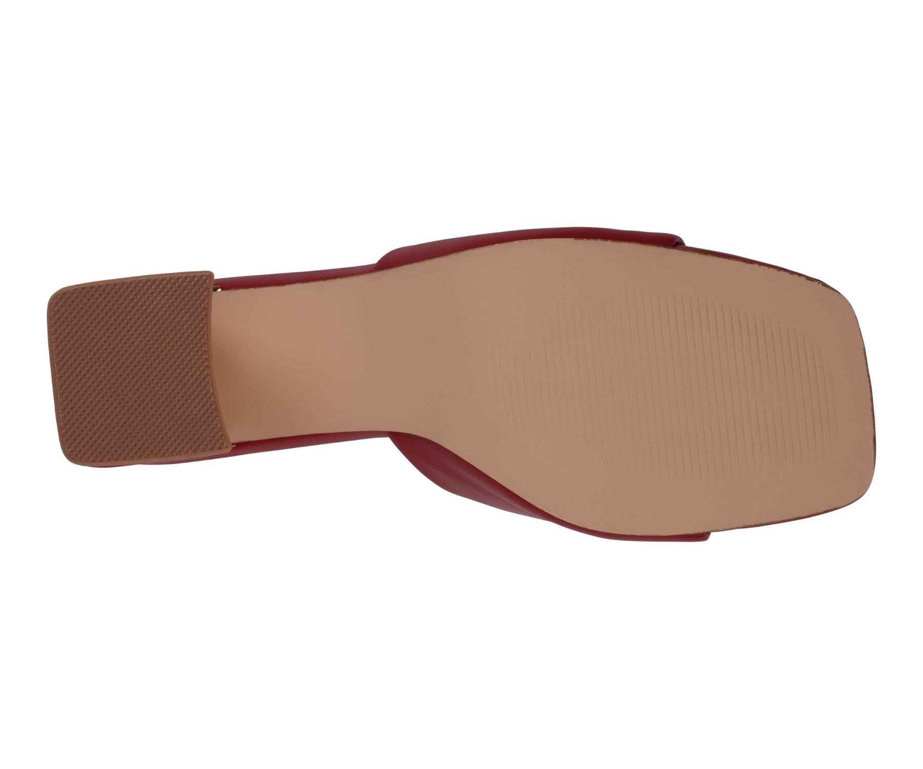 Women's Soho Red Square Toe Heeled Sandals