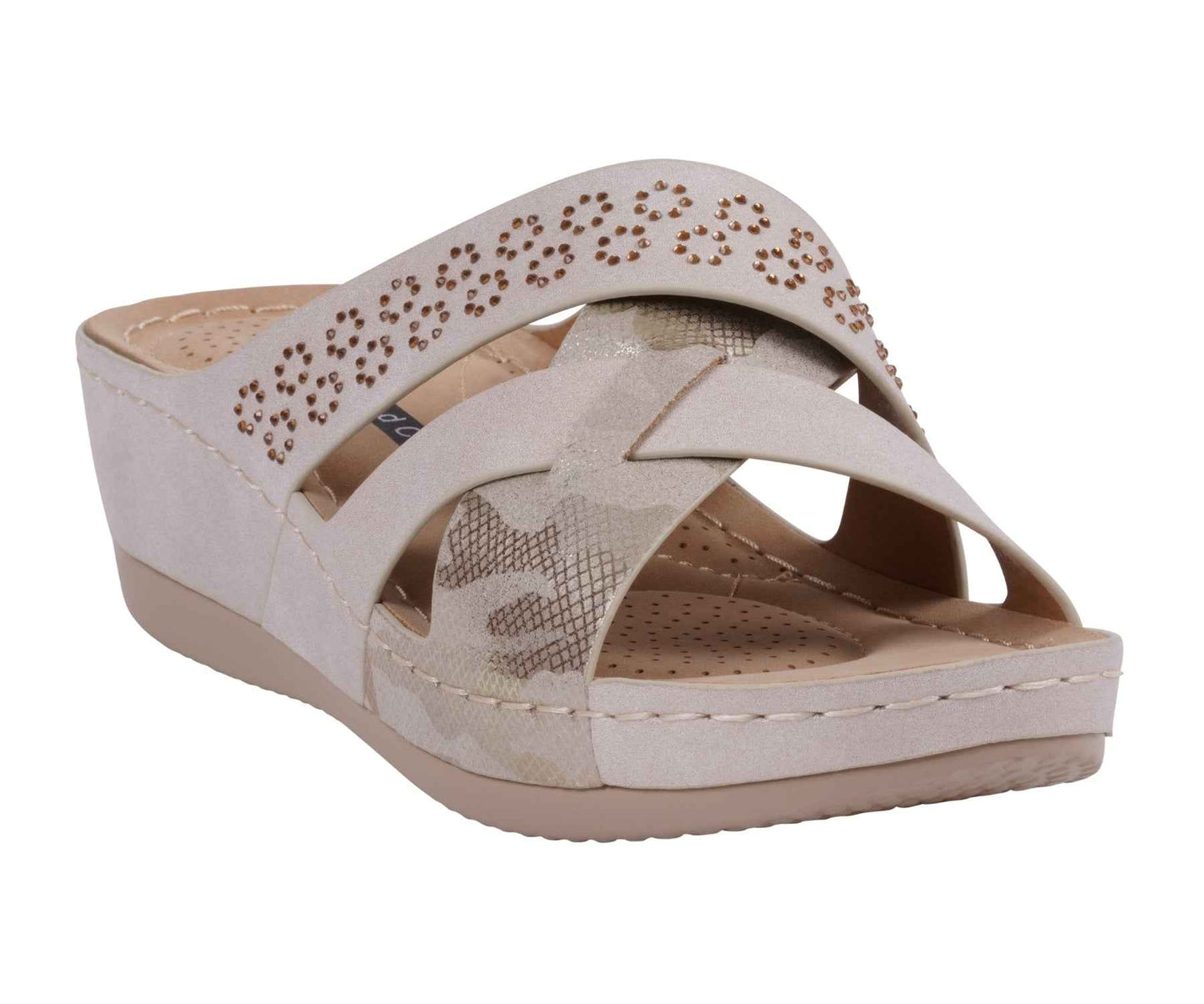 Soraya Gold Wedge Sandal