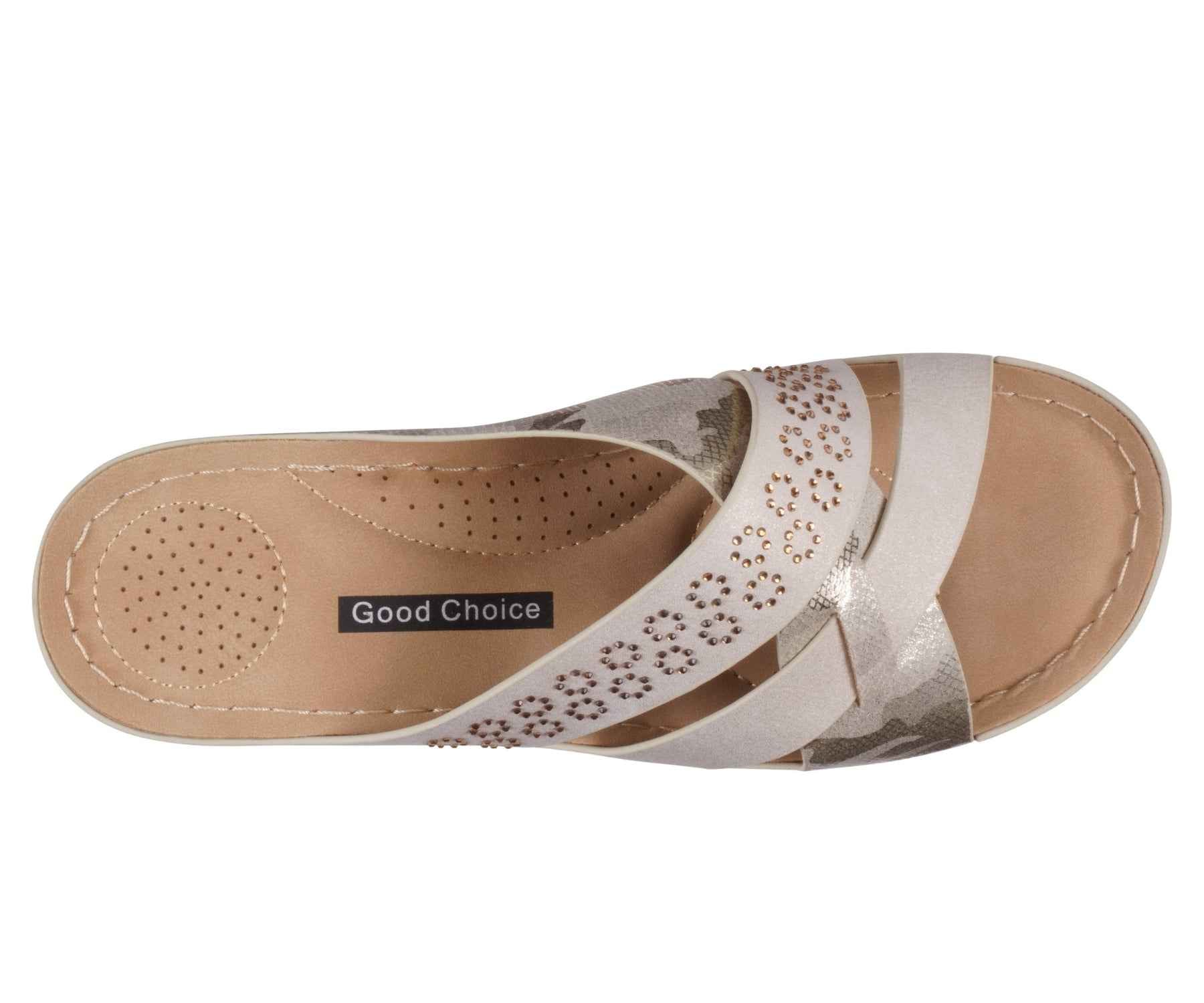 Soraya Gold Wedge Sandal