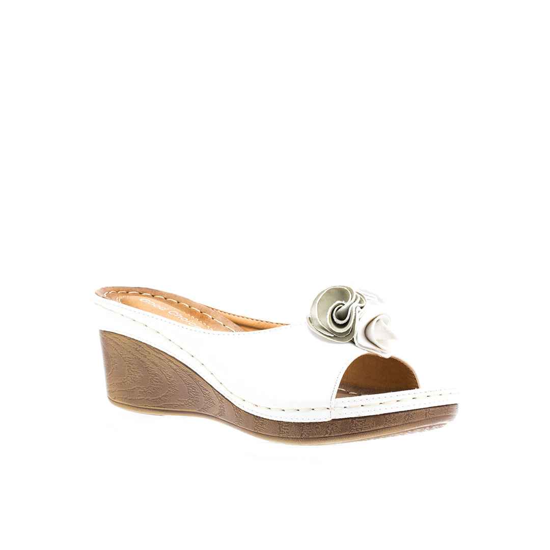 Women's Sydney White Wedge Sandals