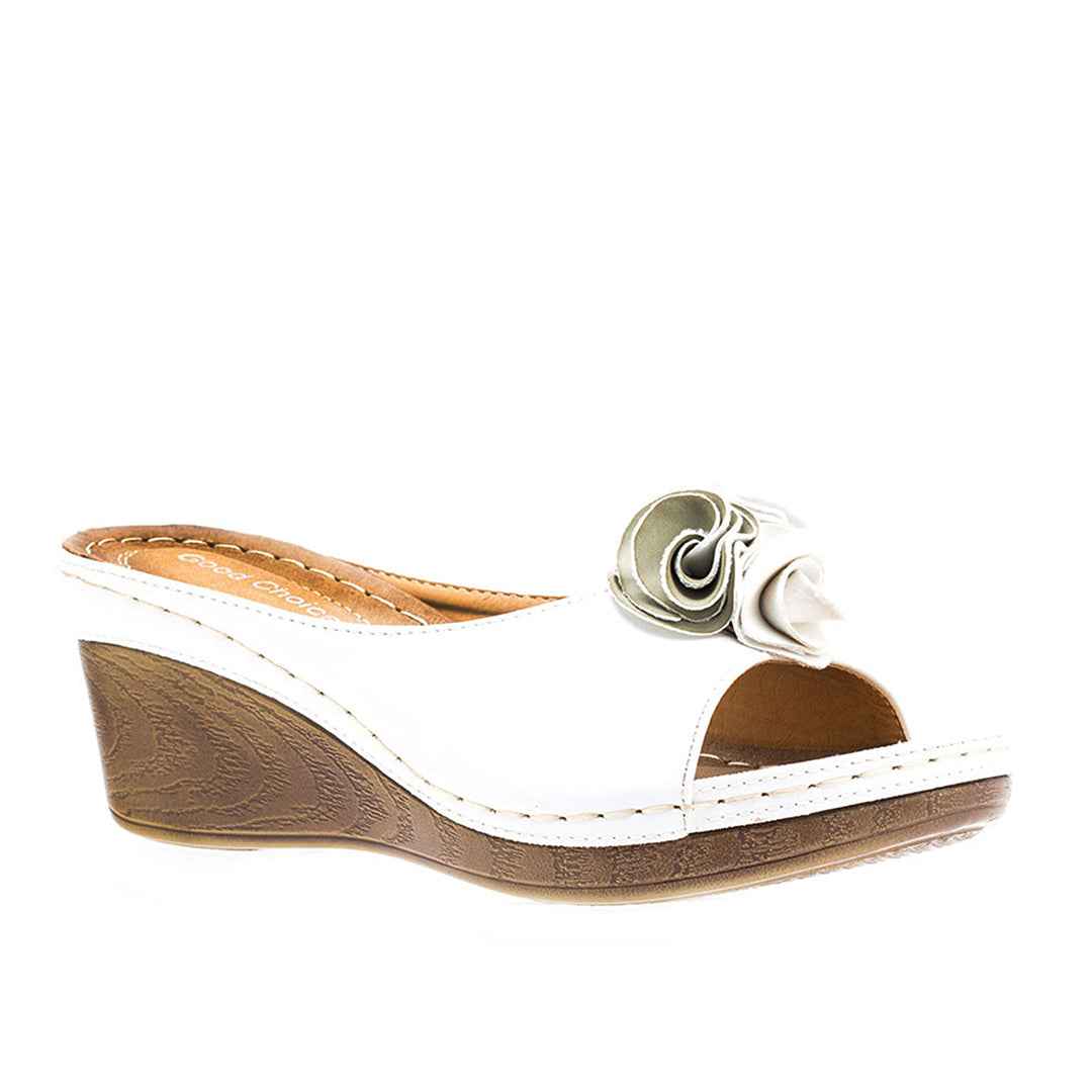 Women's Sydney White Wedge Sandals