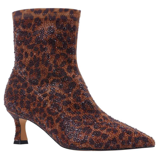 Women’s Tina Leopard Bootie | Chic Pointed-Toe Kitten Heel