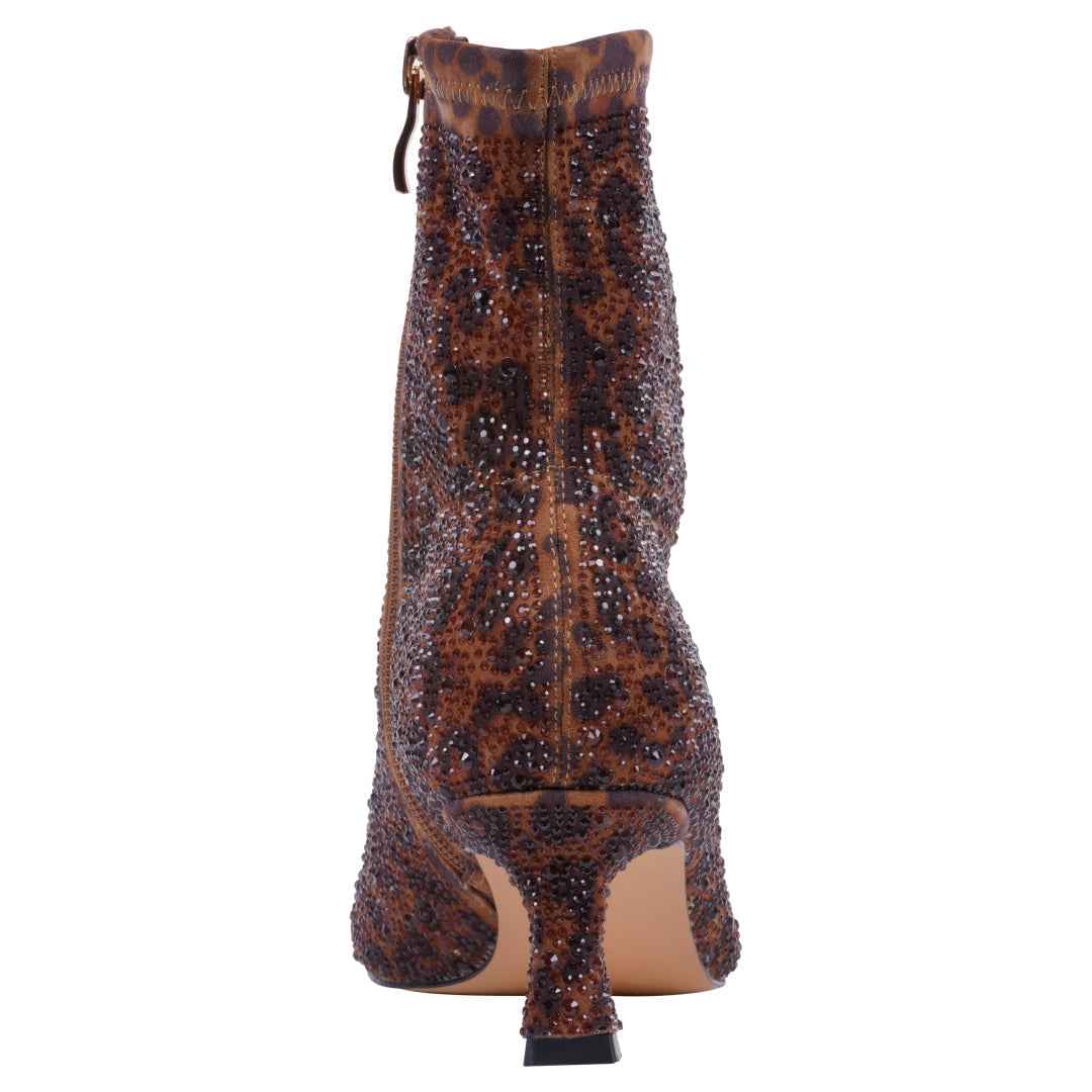 Women’s Tina Leopard Bootie | Chic Pointed-Toe Kitten Heel