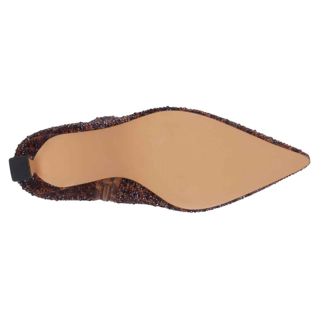 Women’s Tina Leopard Bootie | Chic Pointed-Toe Kitten Heel