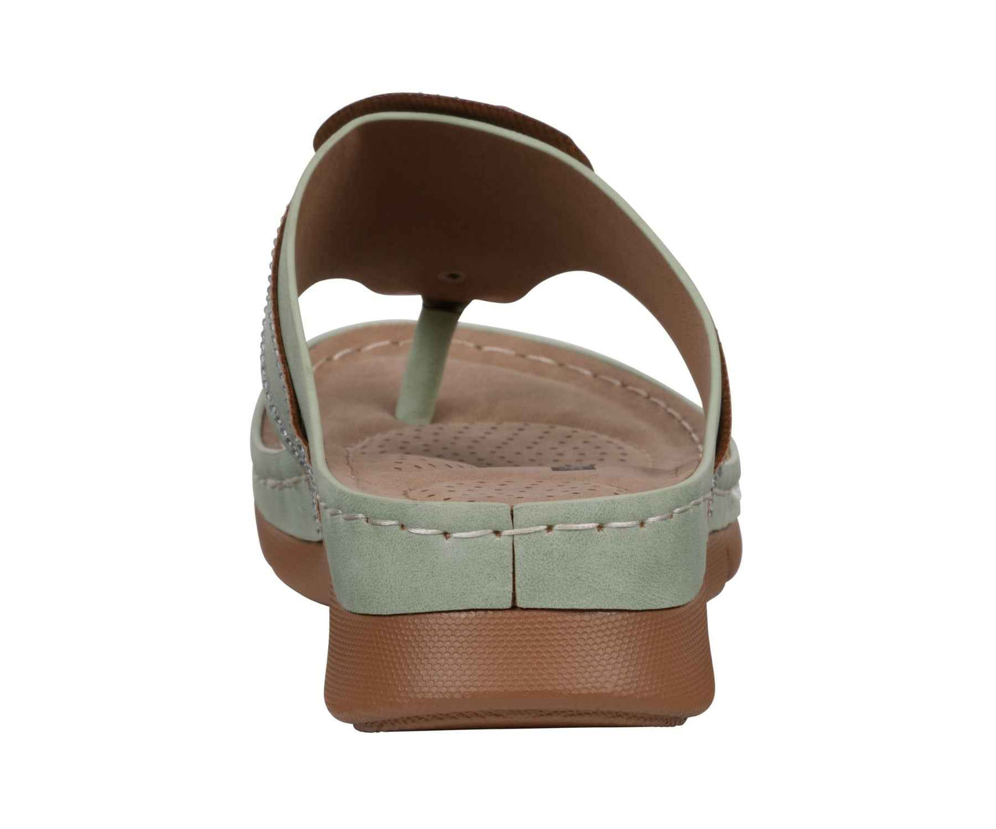 Women's Vickie Sage Flower Thong Flat Comfort Sandals