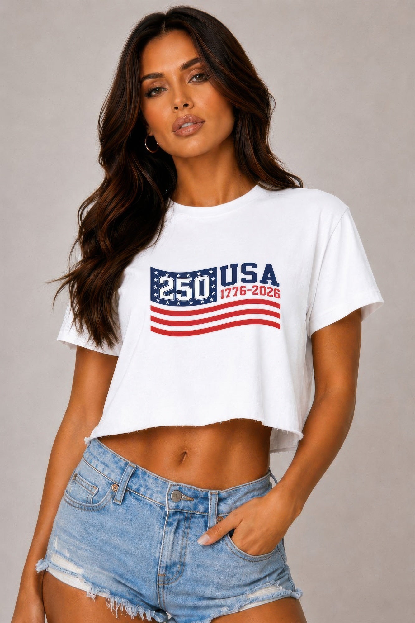 Usa 250 Years Short Sleeve Cotton Print Shirt