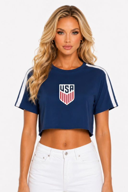 Short Sleeve Cotton Usa Print Shirt