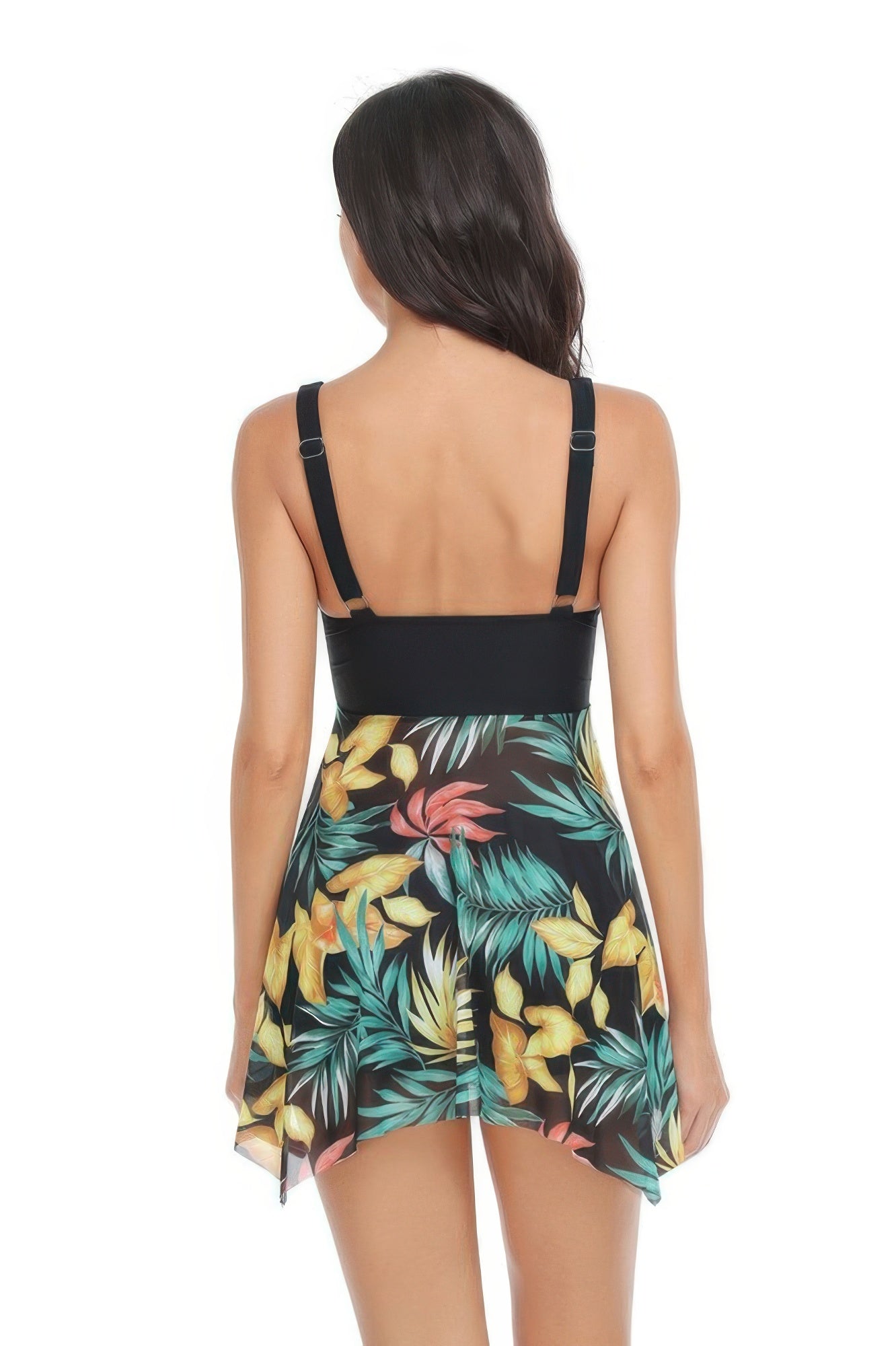 Print Cross Swimming Mesh High Waisted Bikini Set