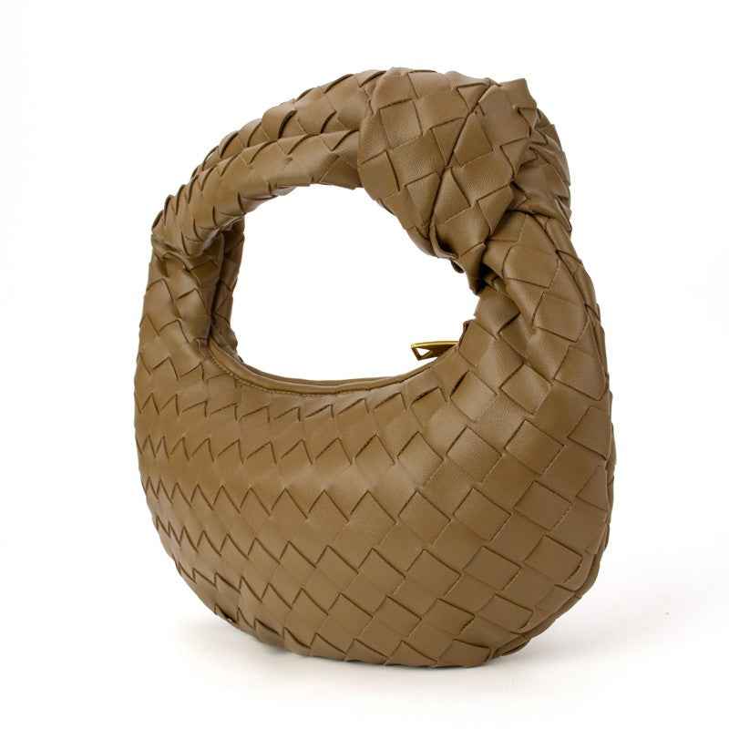 The Charlize | Knotted Woven Handbag Brown