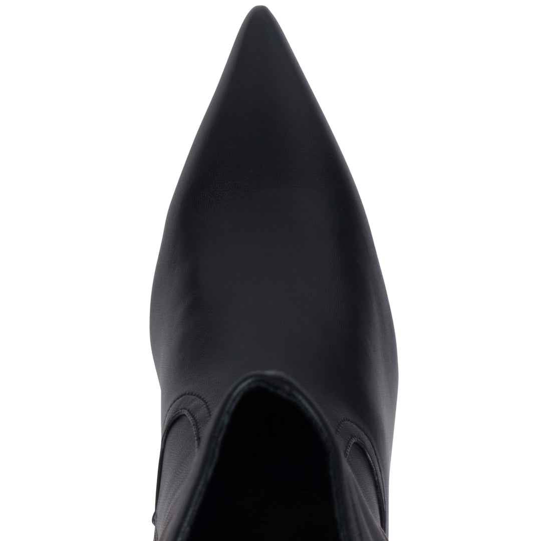 Women’s Vanessa Black Bootie | Knee-High Pointed Heel Boots