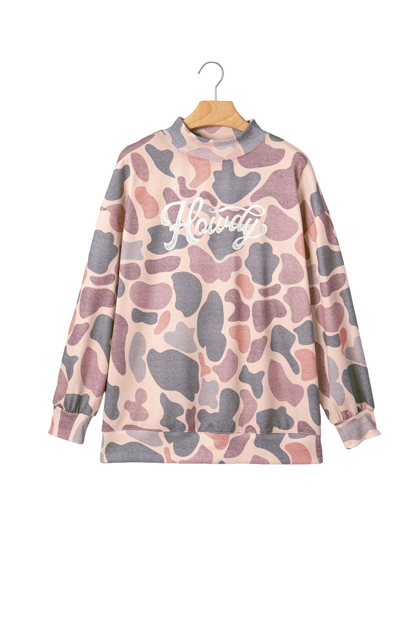 Western Howdy Camo Baggy Pullover Sweatshirt