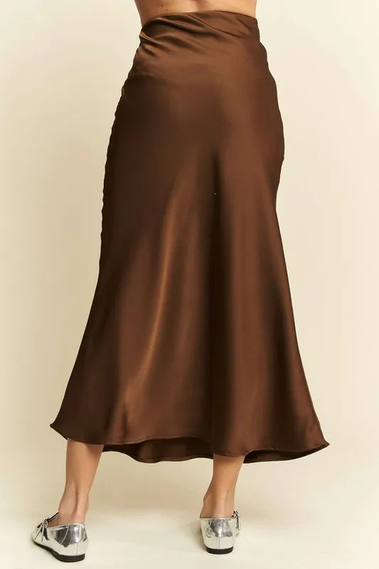 Davi & Dani High Waist Midi Skirt