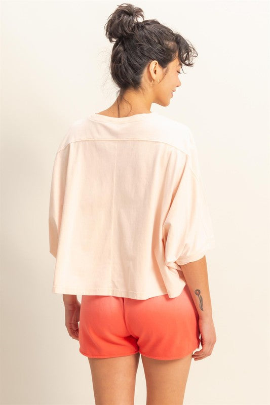 HYFVE Lightweight Round Neck Batwing Sleeve T-Shirt