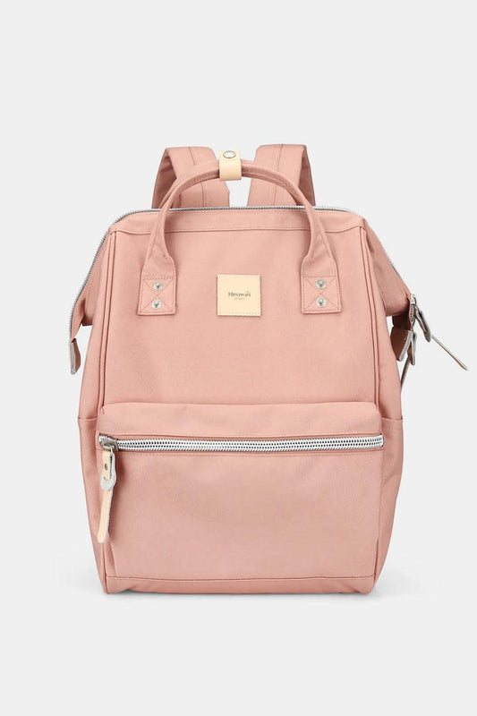 Himawari Water Resistant Canvas Backpack Bag with Side Pockets Pink One Size