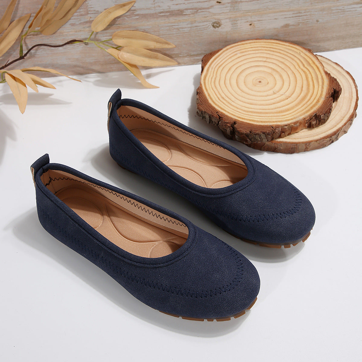 Women's Round Toe Slip-On Loafers | Mesh Flat Shoes for Everyday Wear