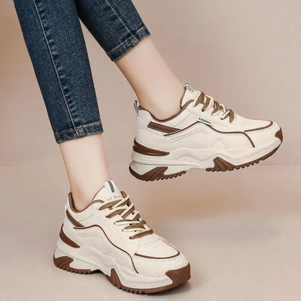 Round Toe Platform Sneakers