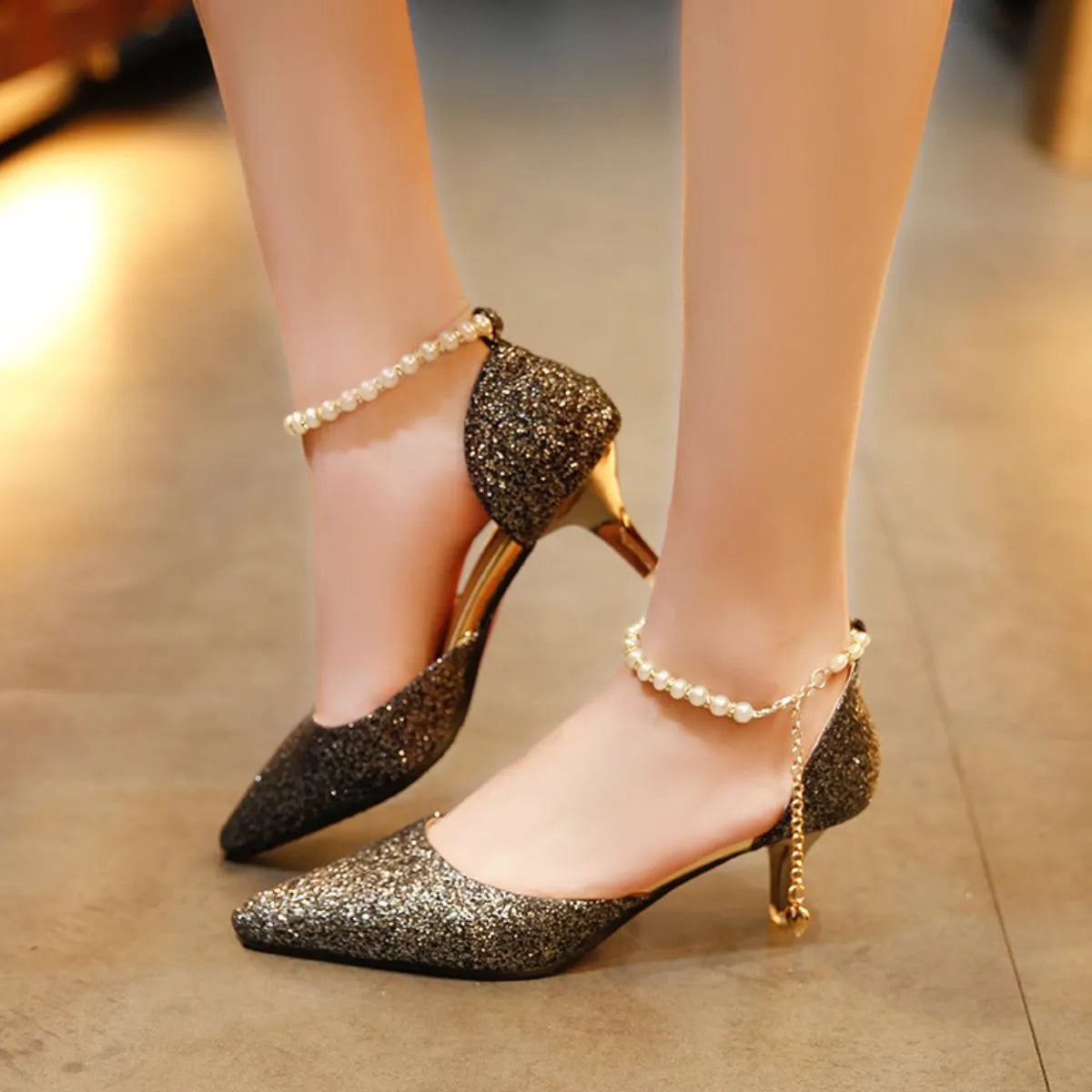 Point Toe Kitten Heels Pumps