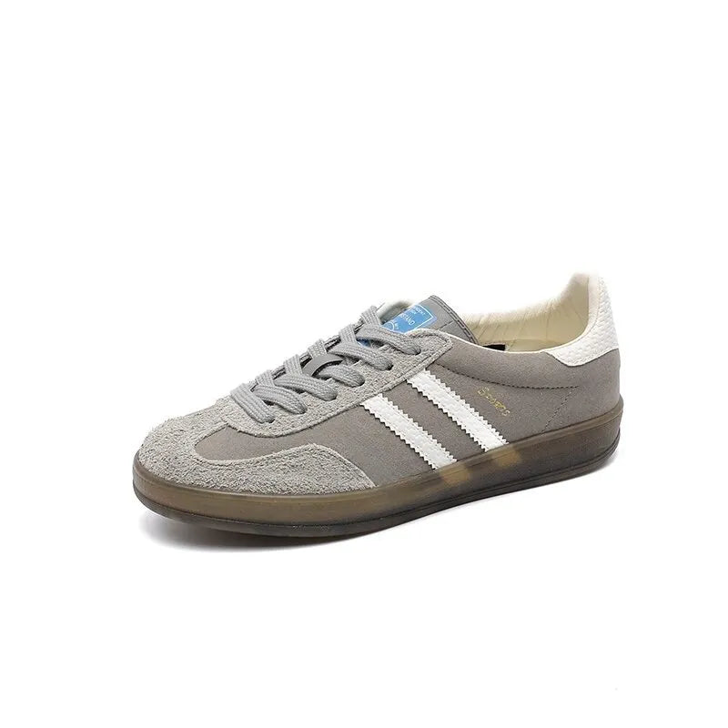 Round Toe Flats Sneakers Gray