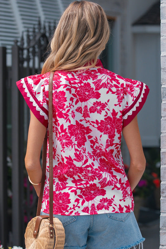 Dahlia Detail Flutter Sleeve Blouse