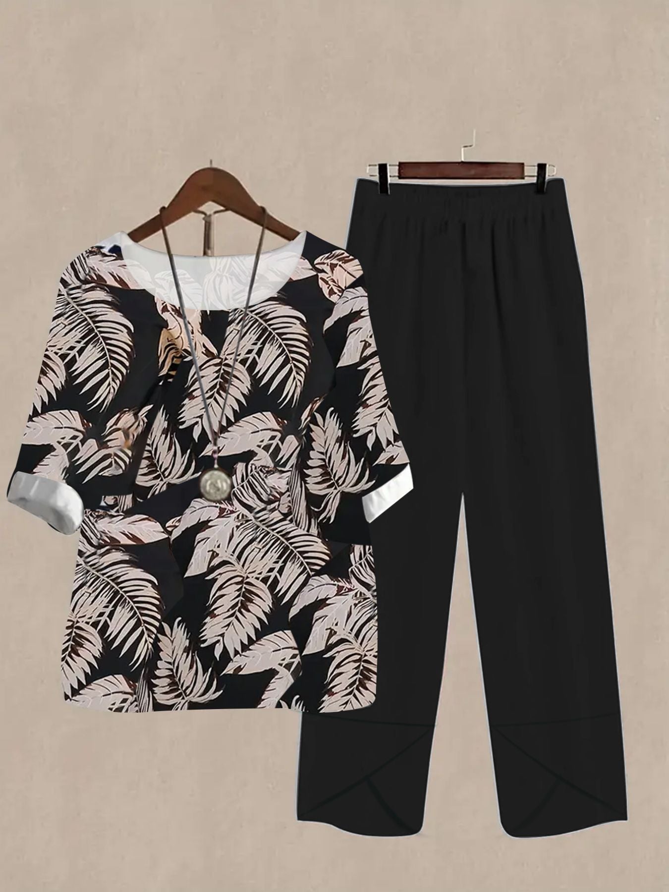 Printed Half Sleeve Top and Pants Set