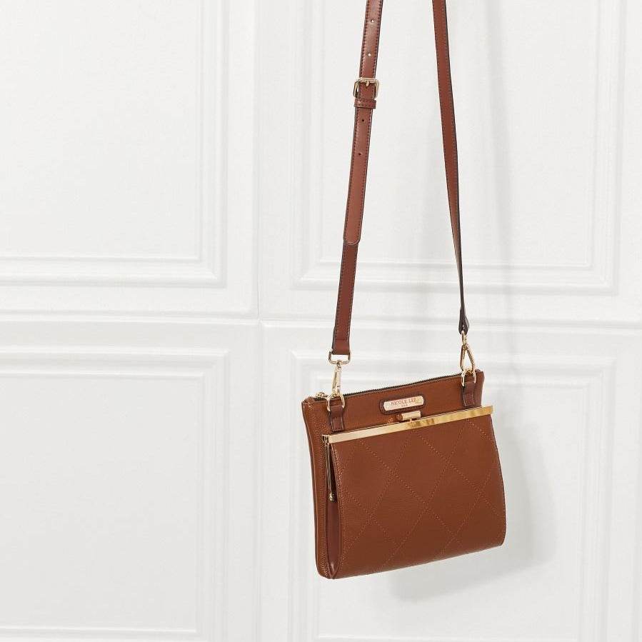 All Day, Everyday Women Handbag - Pebbled Vegan Leather Shoulder Bag Adjustable Strap - Nicole Lee USA