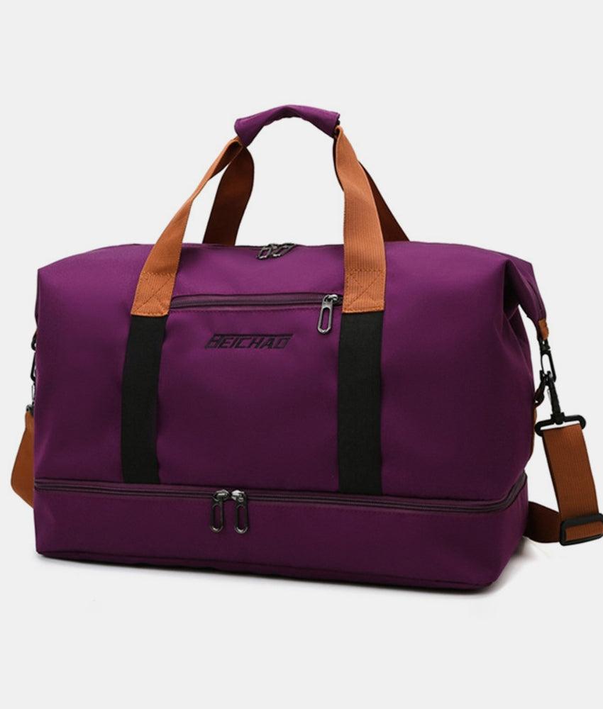 Oxford Cloth Oversize Travel Bag Plum Purple One Size