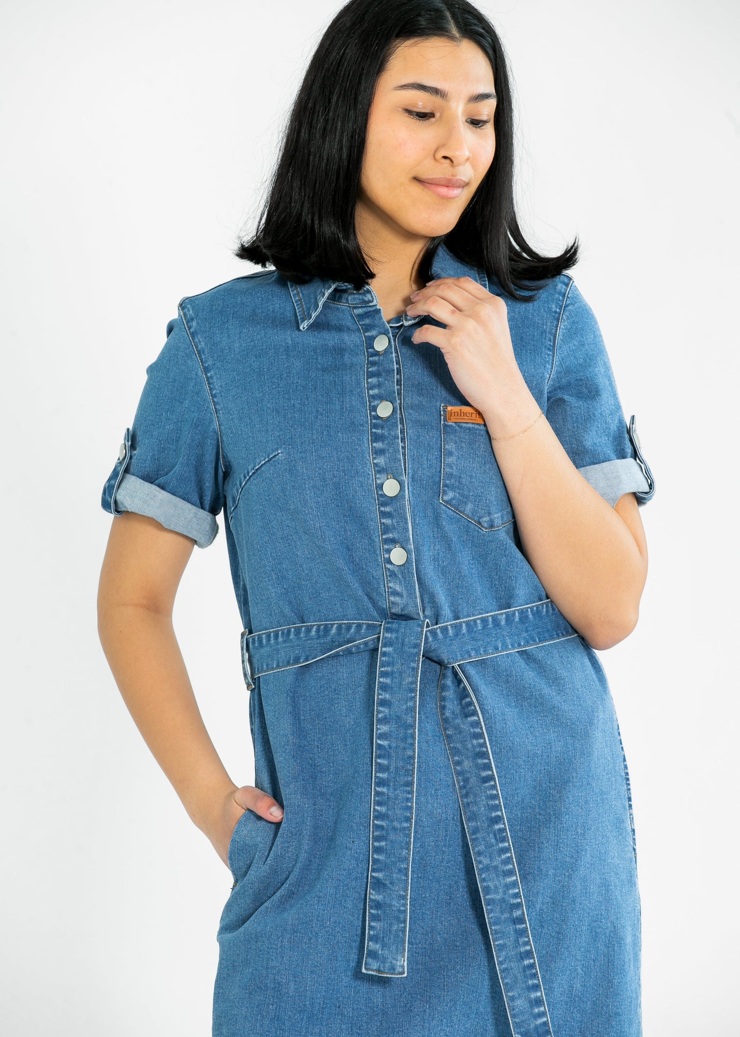 Ada Denim Midi Dress - FINAL SALE