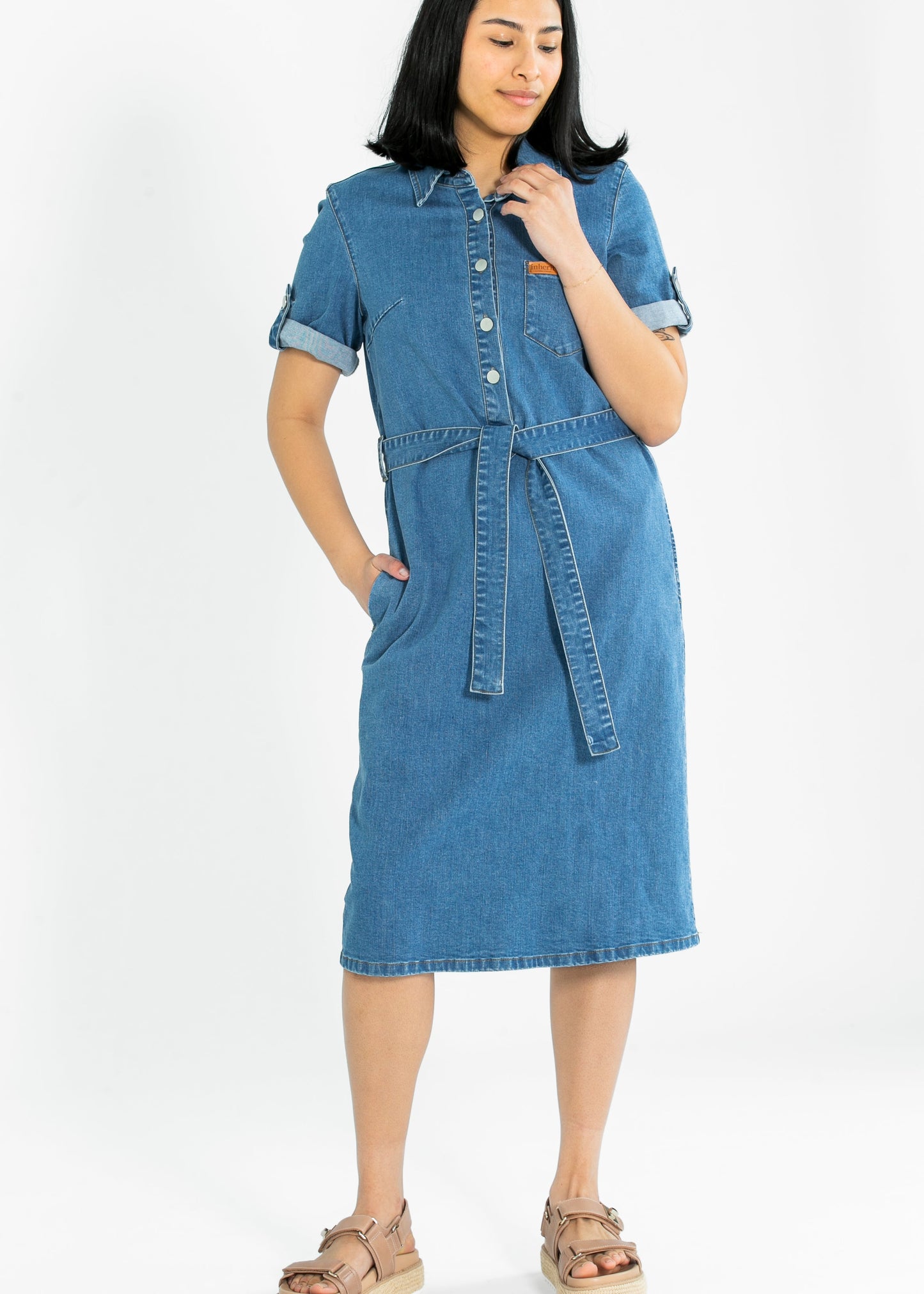 Ada Denim Midi Dress - FINAL SALE