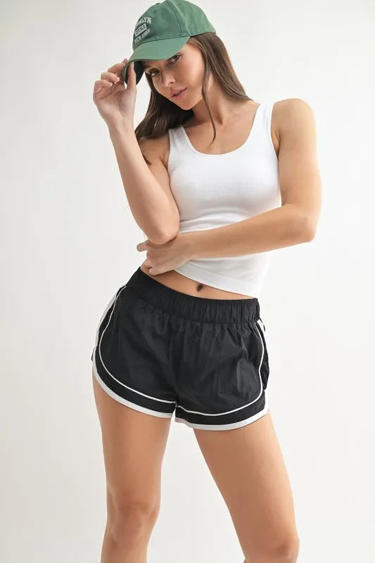 MONO B Classic Seamless Ribbed Tank WHITE