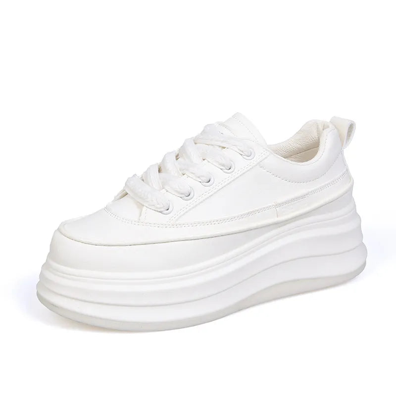 Lace-Up Contrast Platform Sneakers