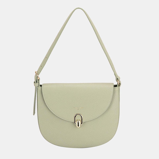 David Jones Metal Buckle Shoulder Bag Greyish Green One Size