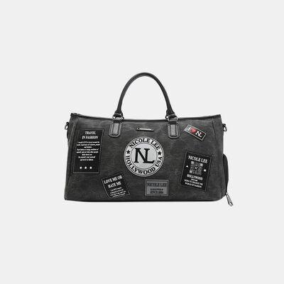 Nicole Lee USA Denim Patch Duffel Gray One Size