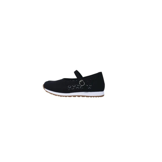 Round Toe Flats Sneakers Black