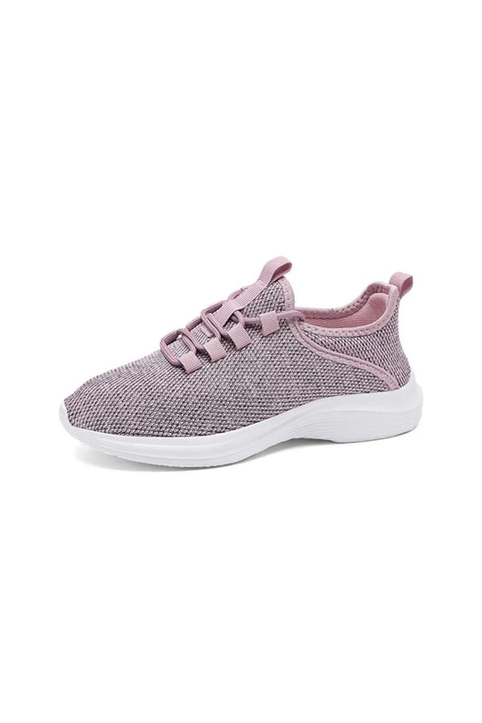 Mesh Breathable Lace Up Athletic Pink