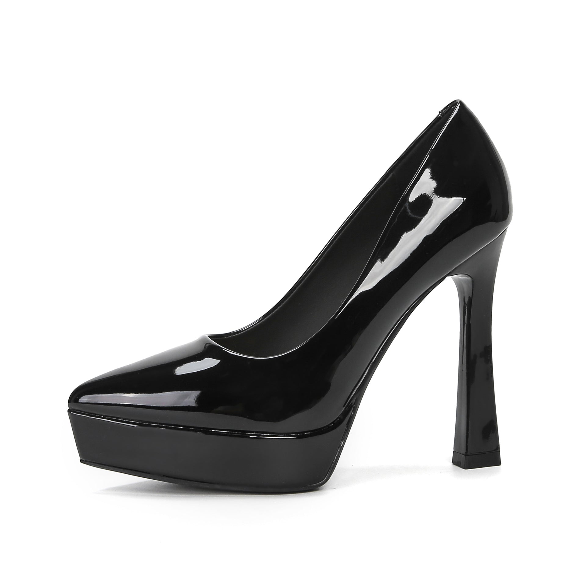 Point Toe High Heel Pumps Black