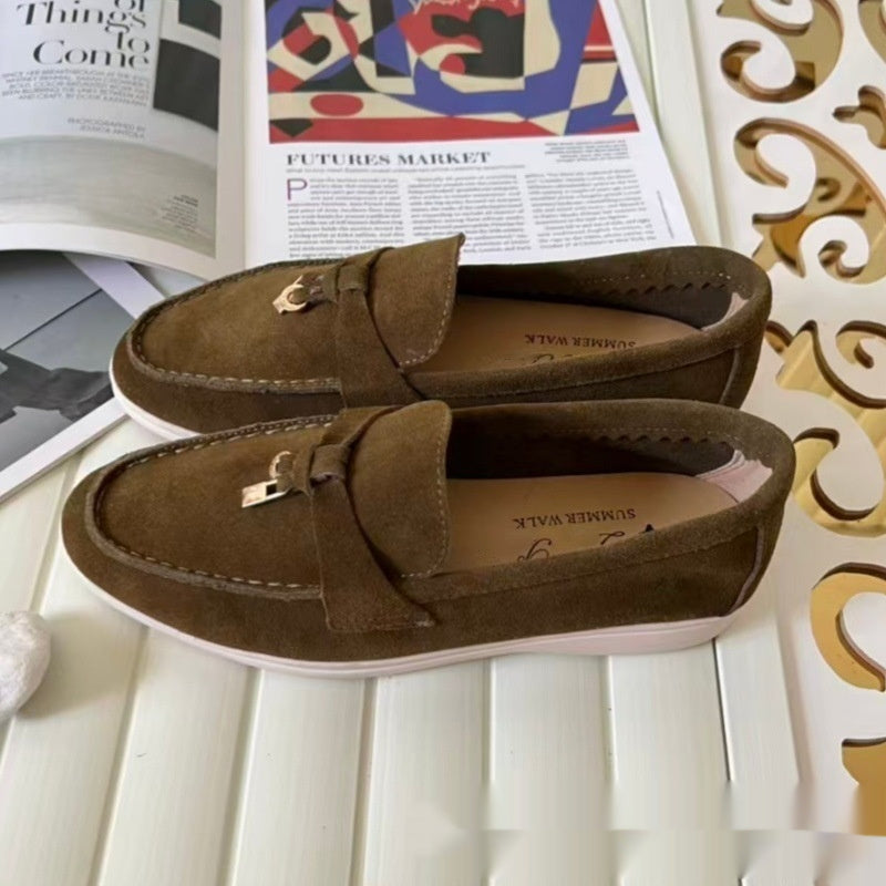 Women's British-Style Loafers - Flat Heel Slip-On Shoes for Spring Summer | Sarah Express