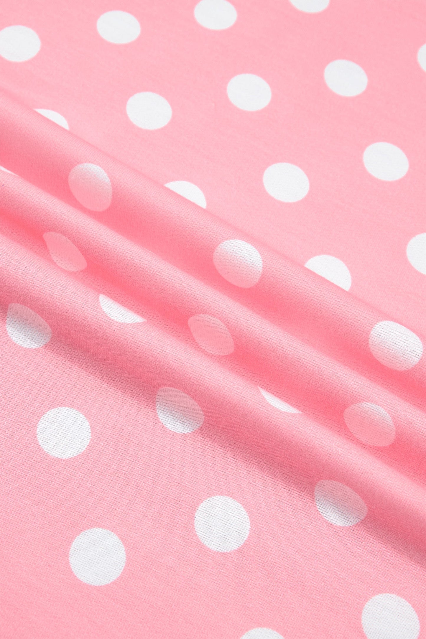 Polka Dot Oversized Top & Drawstring Shorts Set