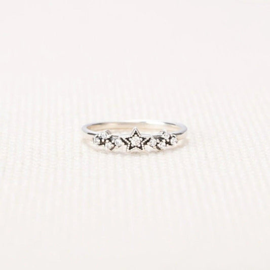 925 Sterling Silver Star Ring Silver