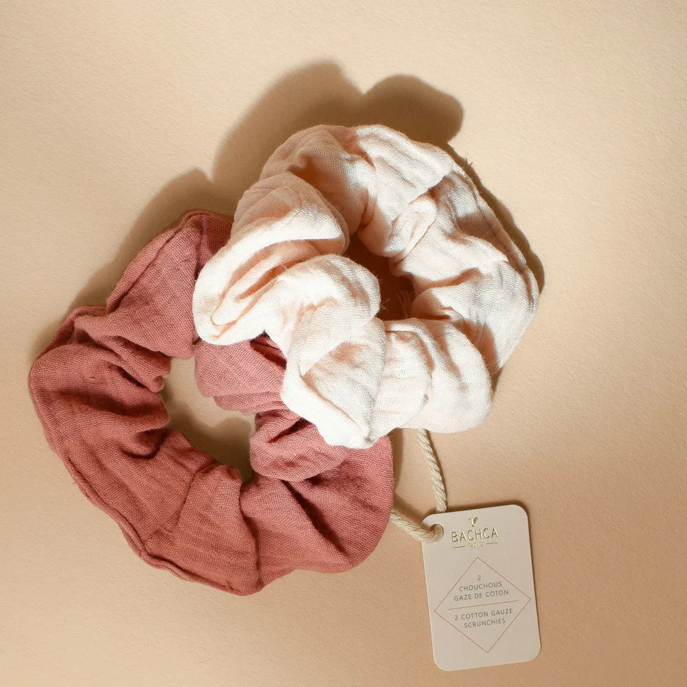 Soft Cotton Scrunchies - Pack of 2