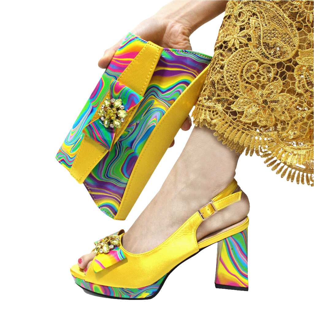New Design Ladies Shoes With Matching Bag Set- ED106