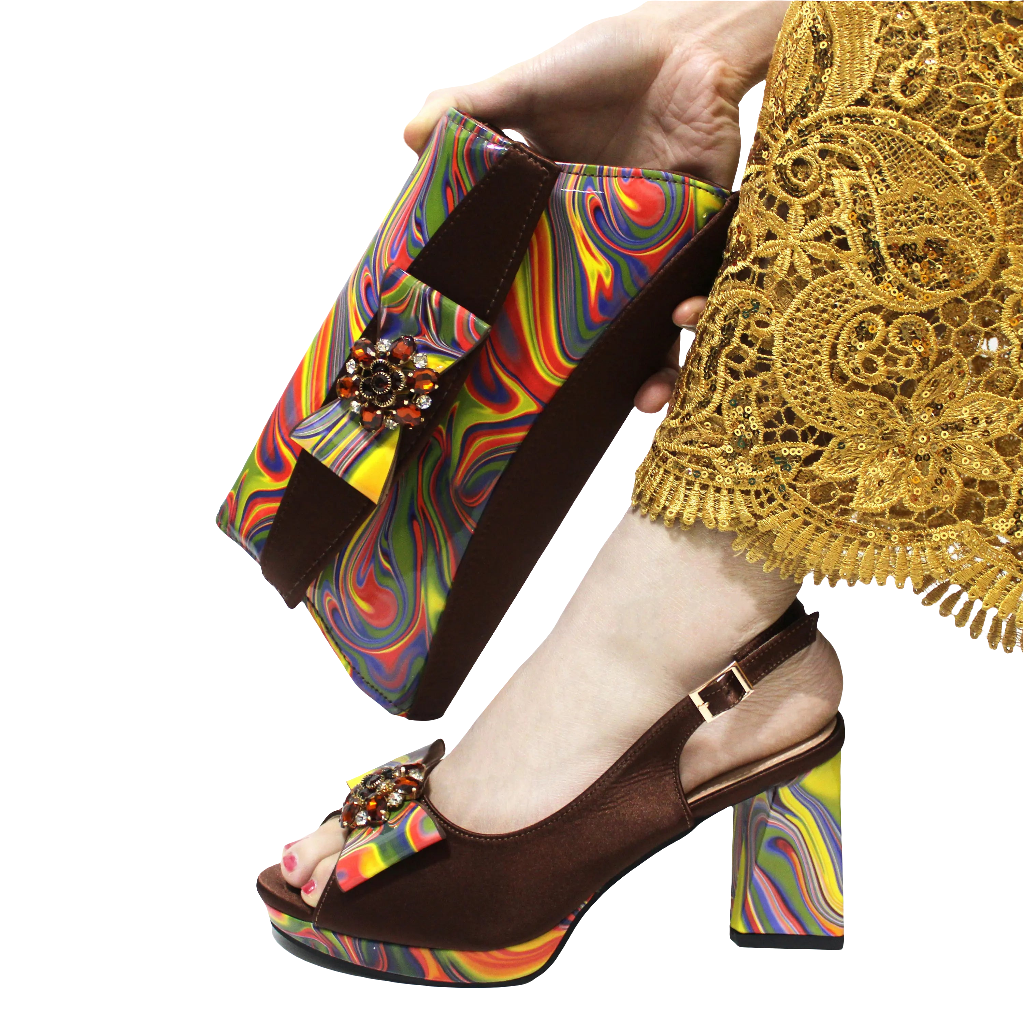 New Latest Italian Design Shoes With Matching Set- ED102