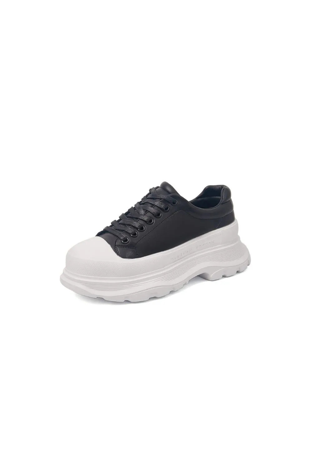 Lace Up Platform Sneakers Black