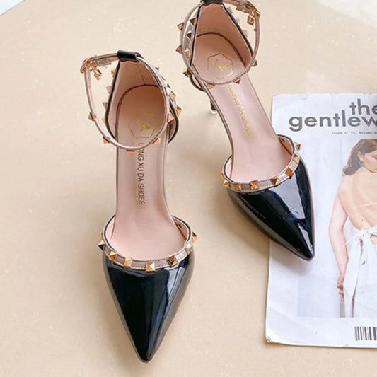 Point Toe Kitten Heels Pumps Black