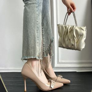 Decor Buckle Point Toe Stiletto Pumps