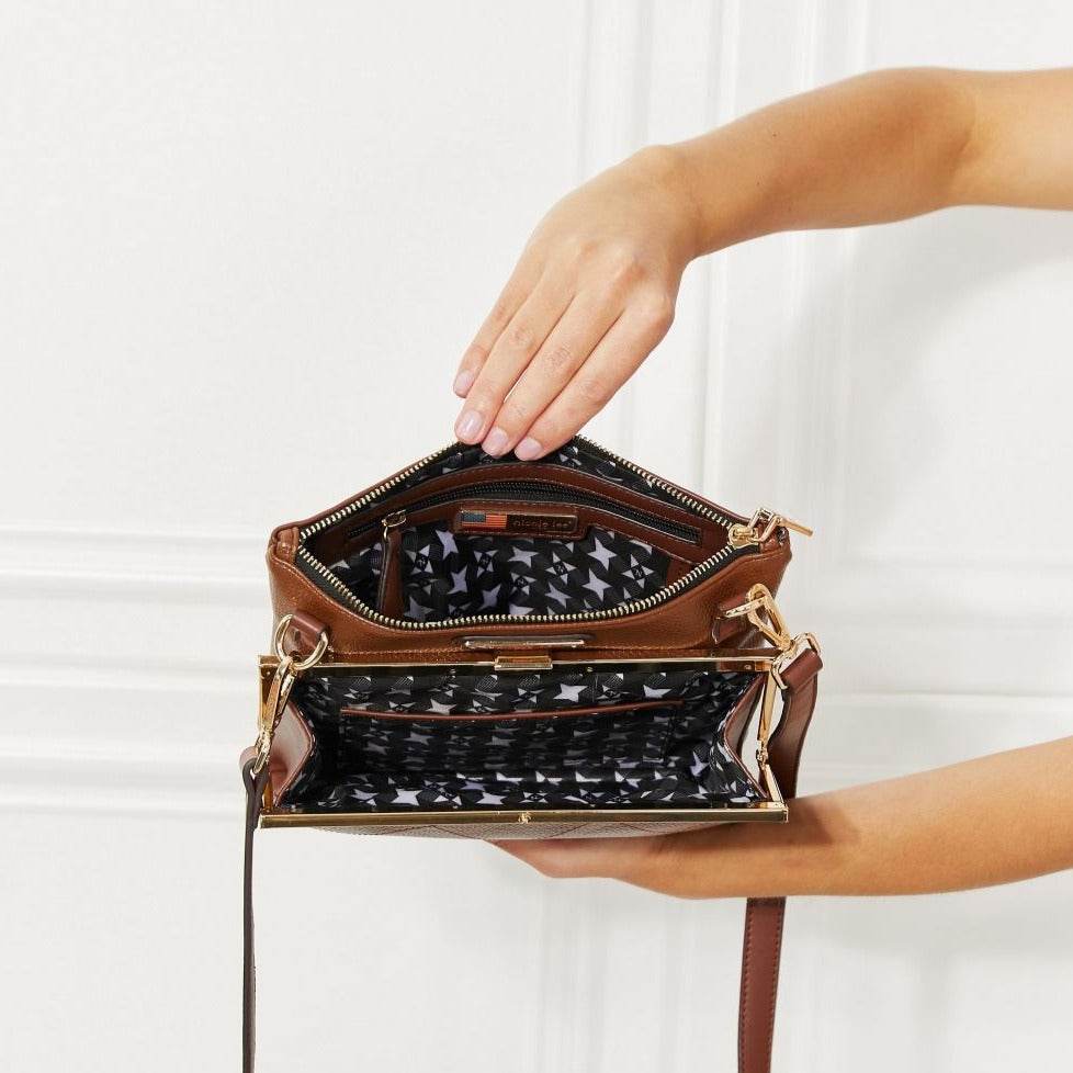 All Day, Everyday Women Handbag - Pebbled Vegan Leather Shoulder Bag Adjustable Strap - Nicole Lee USA