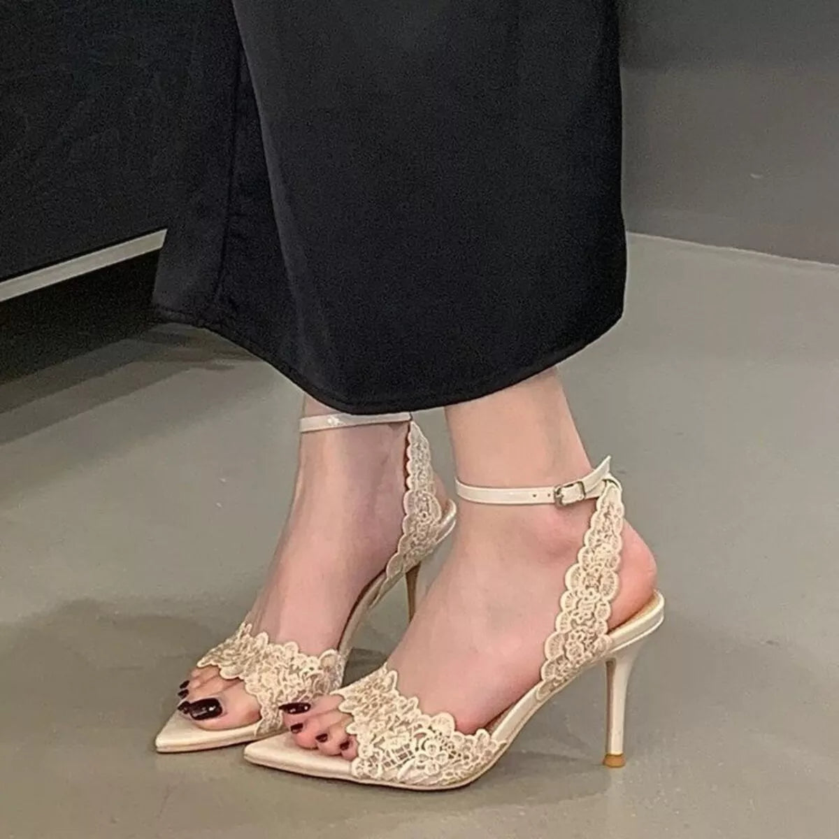 Open Toe Stiletto Sandals