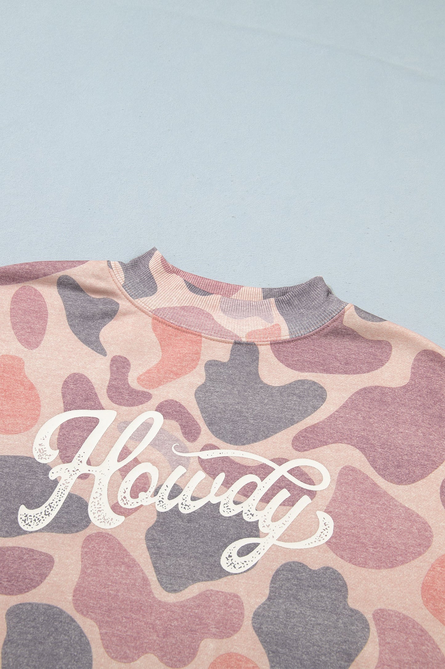 Western Howdy Camo Baggy Pullover Sweatshirt