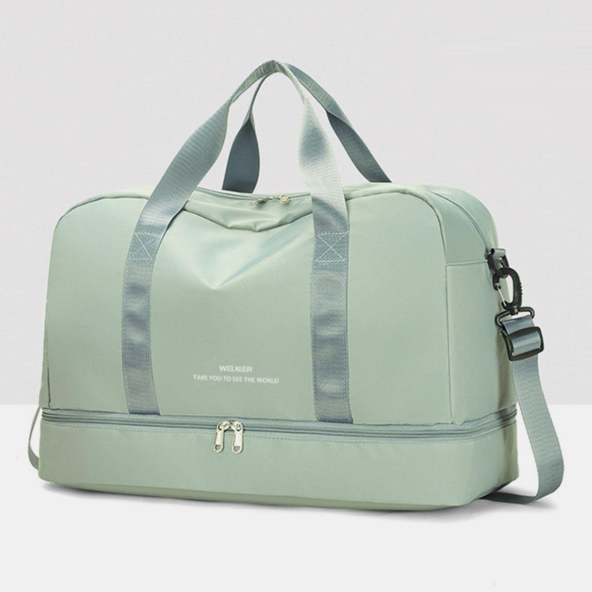 Detachable Strap Nylon Oversize Travel Bag Gum Leaf One Size